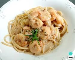 Pasta con Camarones + guarnición 
