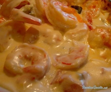 Camarones a la crema