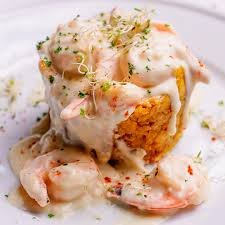 Mofongo de Camarones a la crema 